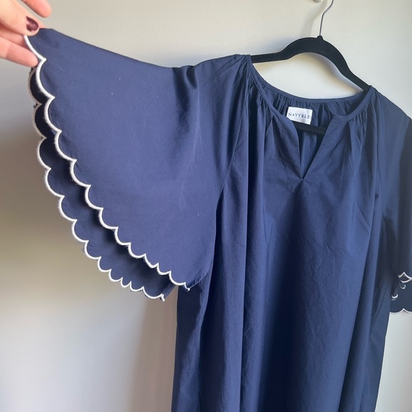 Navy Bleu “Harbor Scallop Dress” - XL - Picture 2 of 11